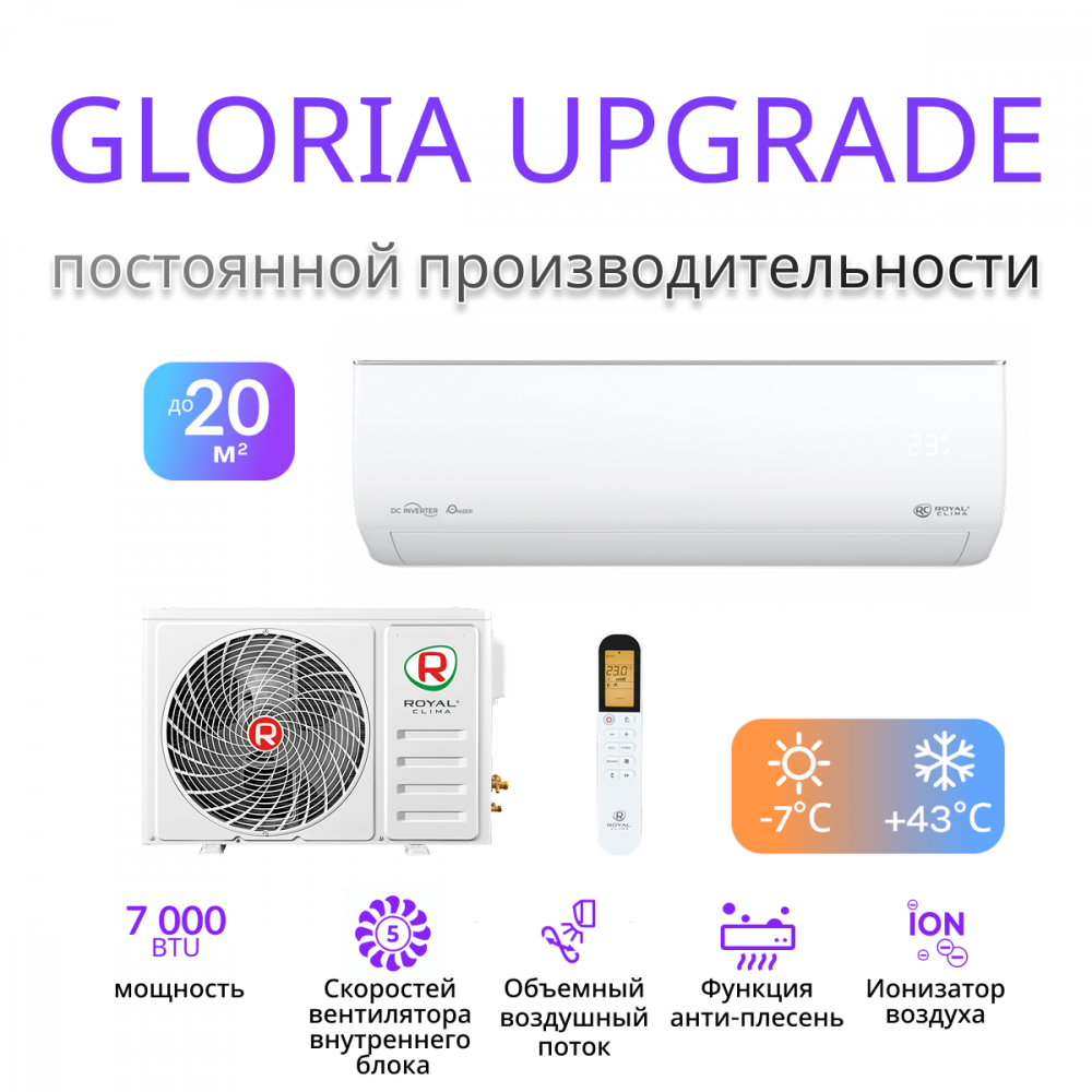 ROYAL CLIMA GLORIA UPGRADE RC-GL22HN