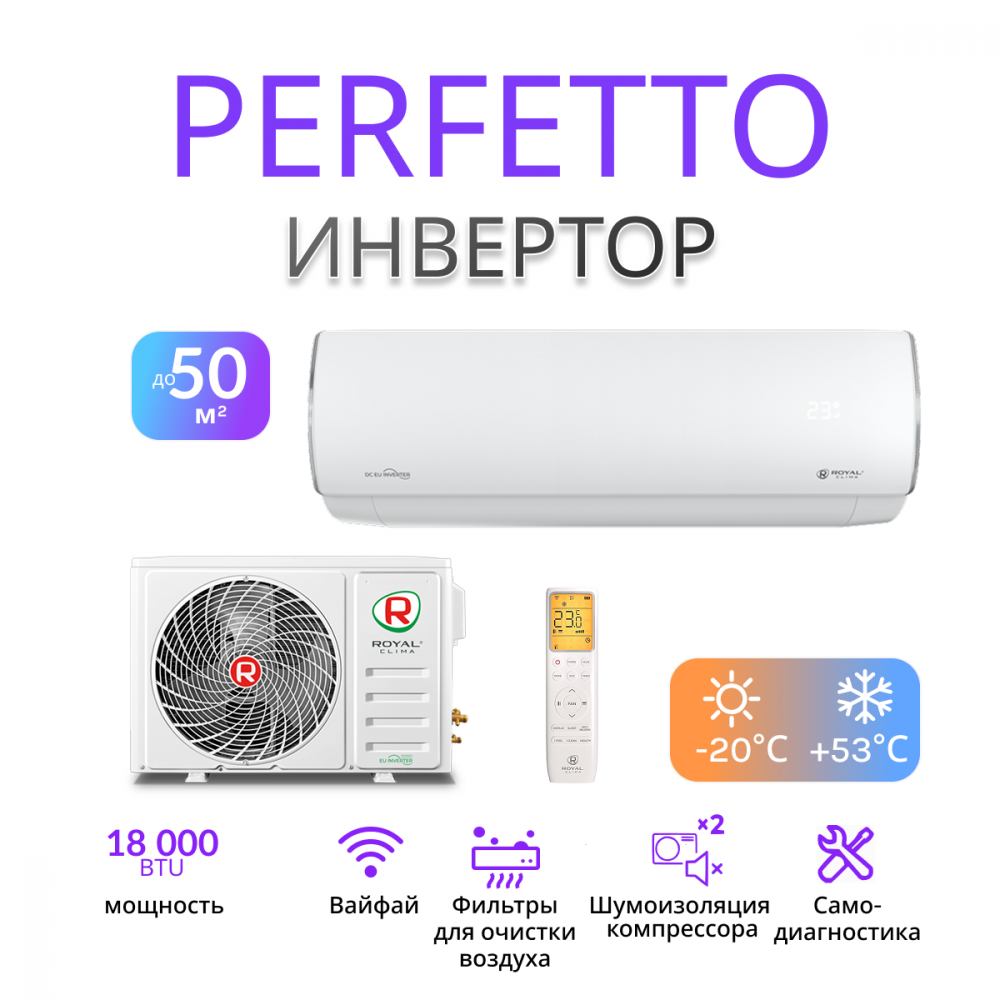 ROYAL CLIMA PERFETTO DC EU Inverter 2025 RCI-PFD55HN