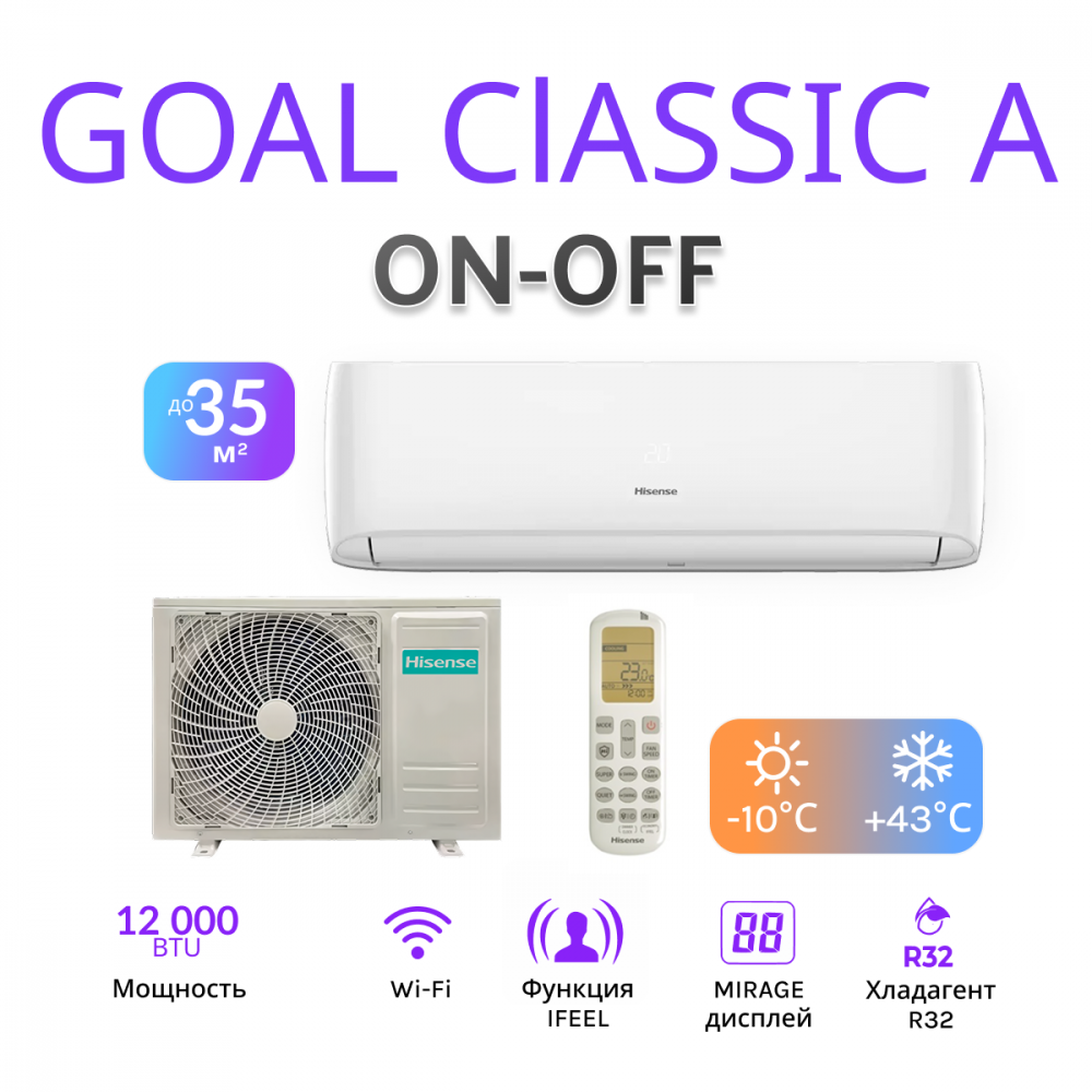 Hisense GOAL Classic A Wi-Fi AS-12HW4RLRCA01A