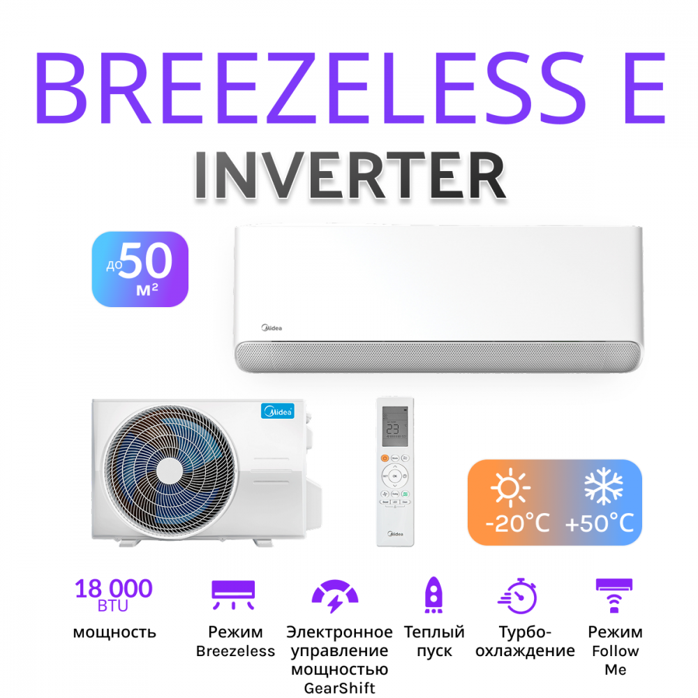 MIDEA BREEZELESS Е MSFE-18N8D6-I/MSFE-18N8D6-O