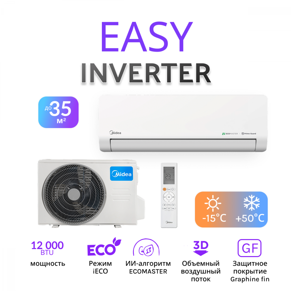 MIDEA EASY MSES-12N8D6-I/MSES-12N8D6-O