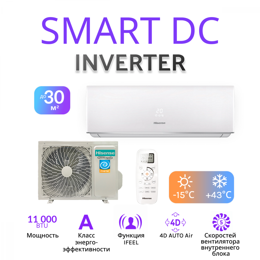 Hisense SMART DC Inverter AS-11UW4RYDDB02