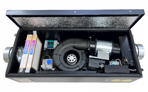 Вентиляционная установка с электрическим нагревом Minibox.E-300.PREMIUM Вентилятор EC EbmPapst (Германия)