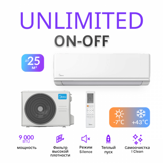 MIDEA UNLIMITED ON/OFF MSAG2-09HRN1-I/MSAG2-09HRN1-O