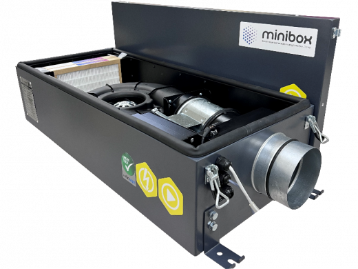 Вентиляционная установка с электрическим нагревом Minibox.E-300.PREMIUM Вентилятор EC EbmPapst (Германия)